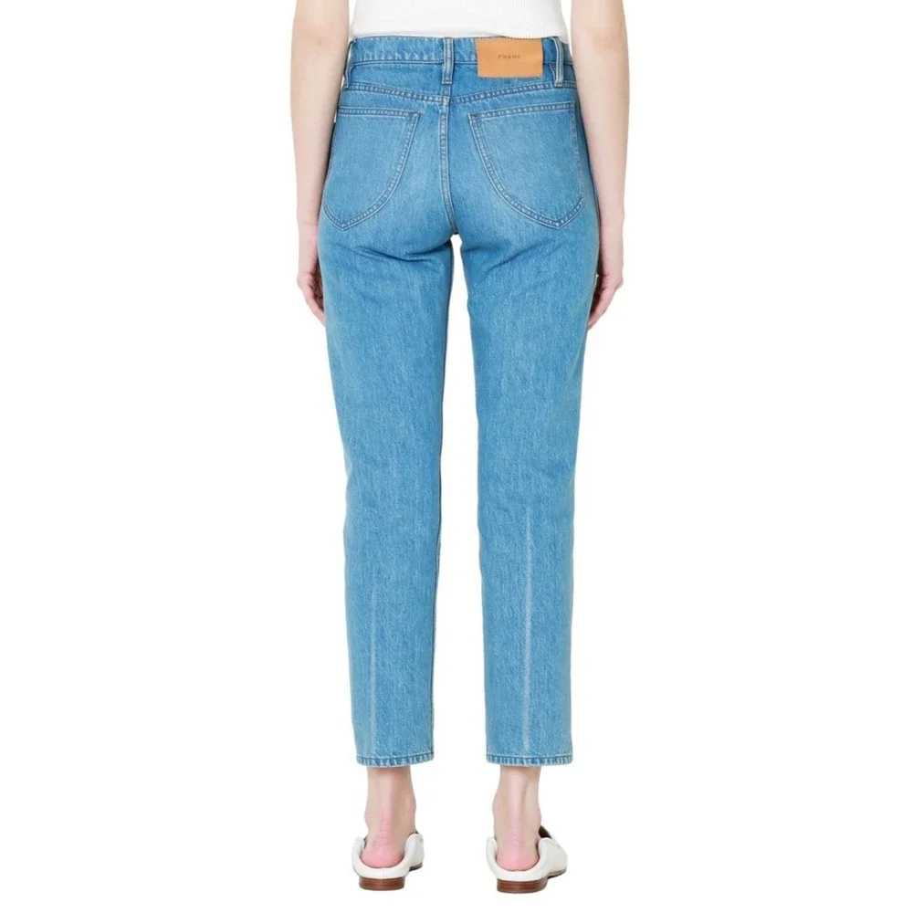 FRAME DENIM LE ITALIEN STRAIGHT JEANS - PURE BLUE‎ SIZE 24 - Picture 4 of 12